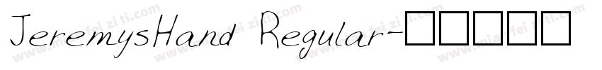 JeremysHand Regular字体转换